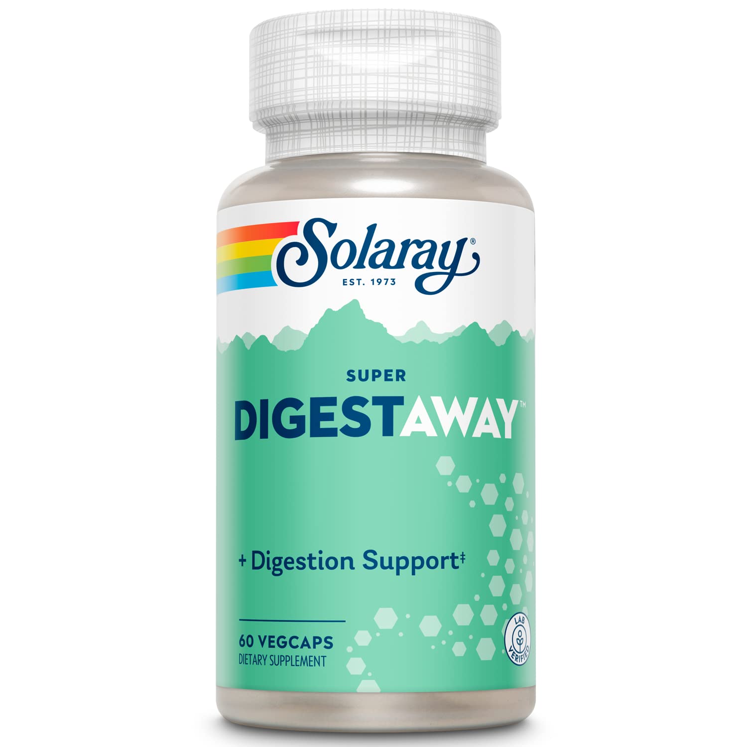 SOLARAY Super Digestaway Digestive Enzymes bottle and capsules