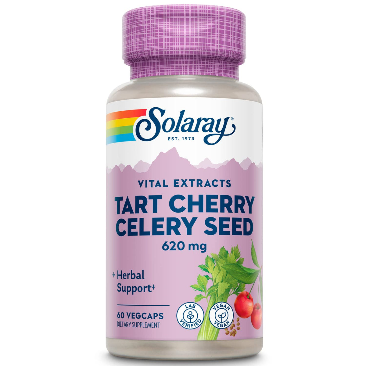 SOLARAY Tart Cherry & Celery Seed 60 VegCaps bottle