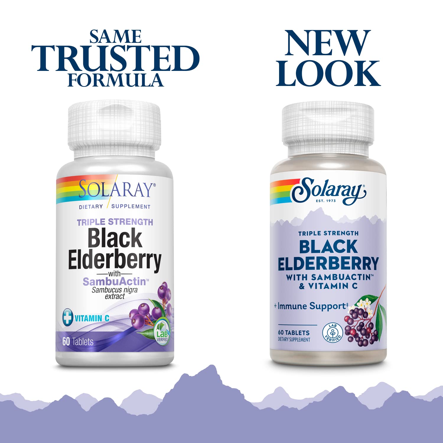 SOLARAY Triple Strength Sambuactin 1200 mg tablets bottle - back label view - 60 count