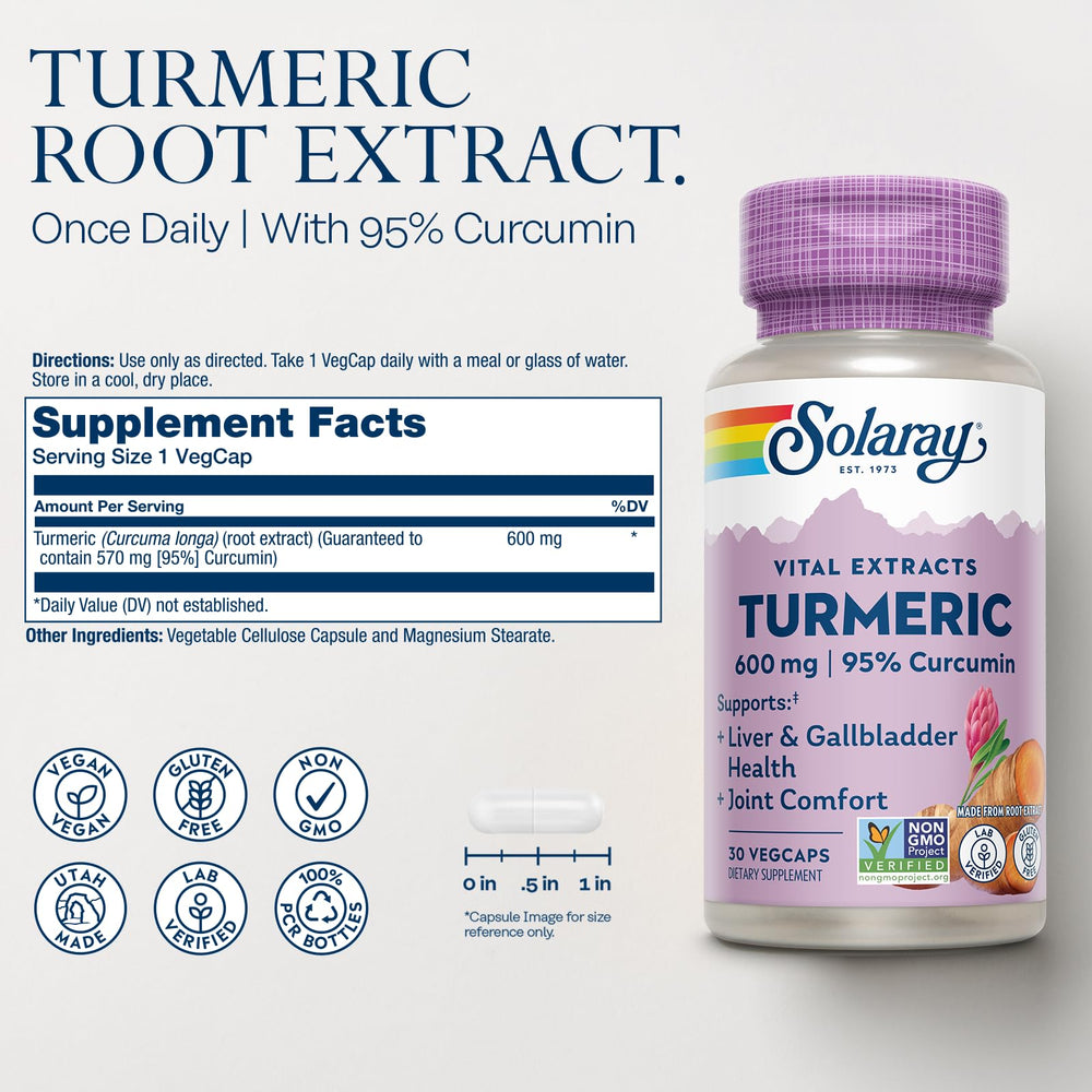 Illustration of turmeric curcumin 600mg with 95% curcuminoids