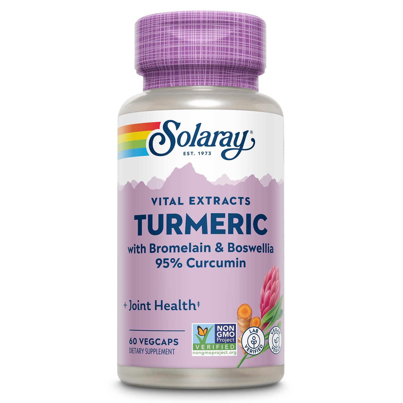 SOLARAY Turmeric Supplement bottle with label