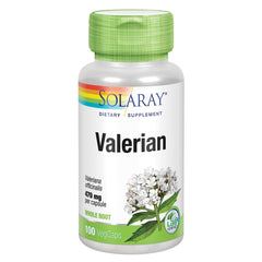 SOLARAY Valerian 470mg bottle label