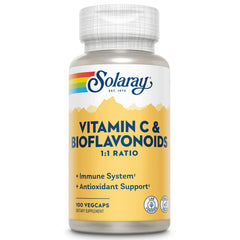 SOLARAY Vitamin C 500mg with Rose Hips and Acerola vegan capsules
