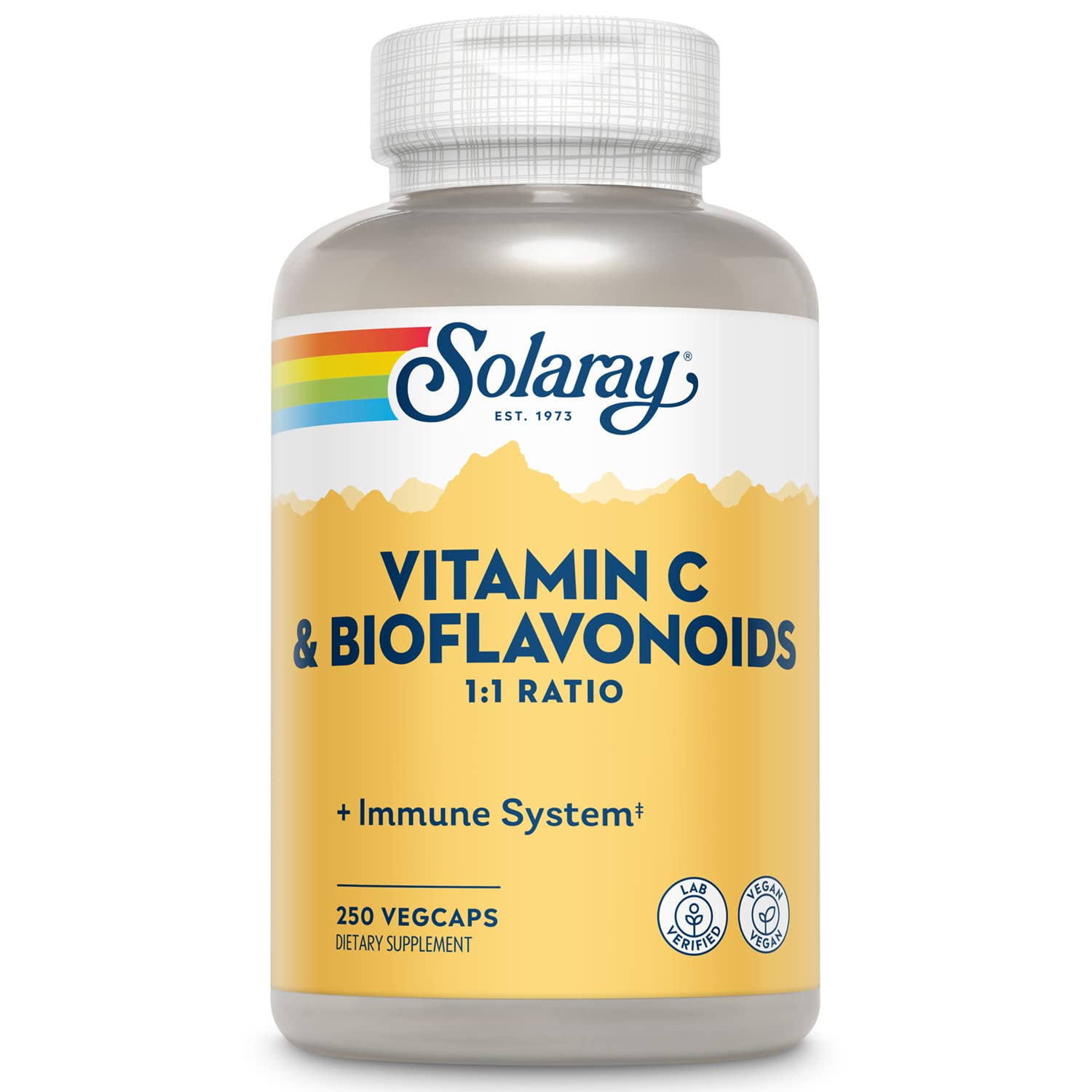 SOLARAY Vitamin C 500mg with Citrus Bioflavonoids bottle front