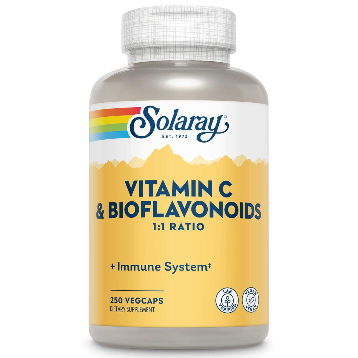 SOLARAY Vitamin C 500mg with Citrus Bioflavonoids bottle front