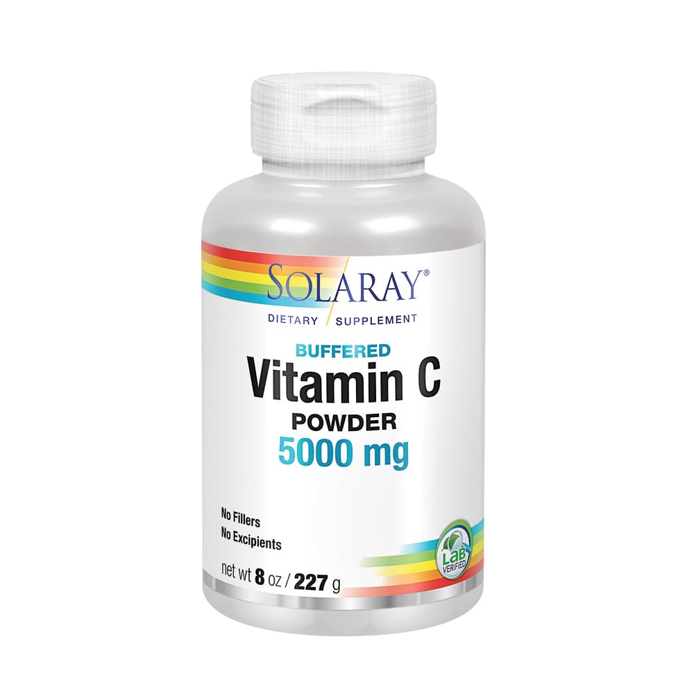 SOLARAY Vitamin C Crystalline 5000mg bottle front view