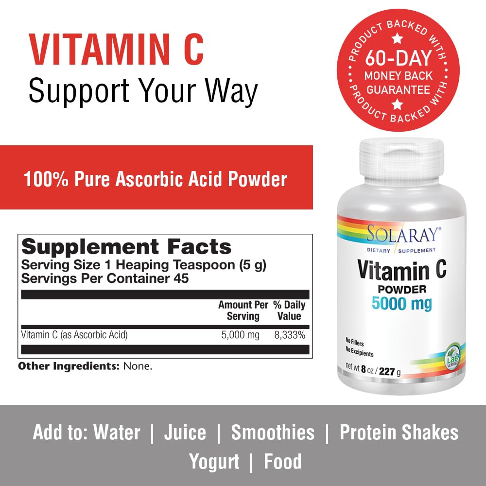 Scoop of SOLARAY Vitamin C Crystalline Powder