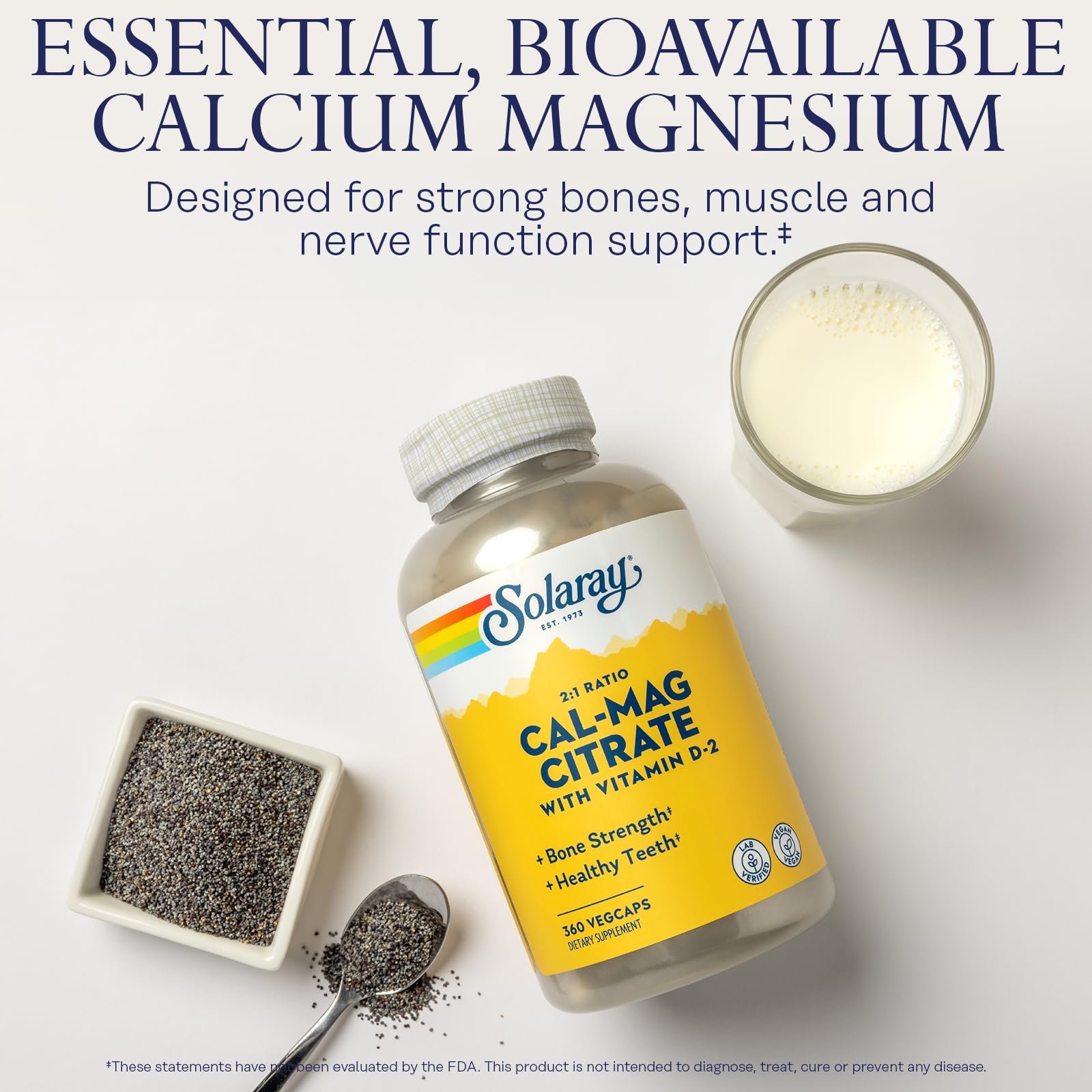 Vitamin D2 support concept showing improved mineral utilization