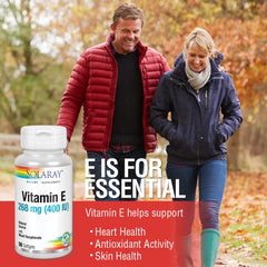Health benefits: heart and skin health from Solaray Vitamin E 400 IU