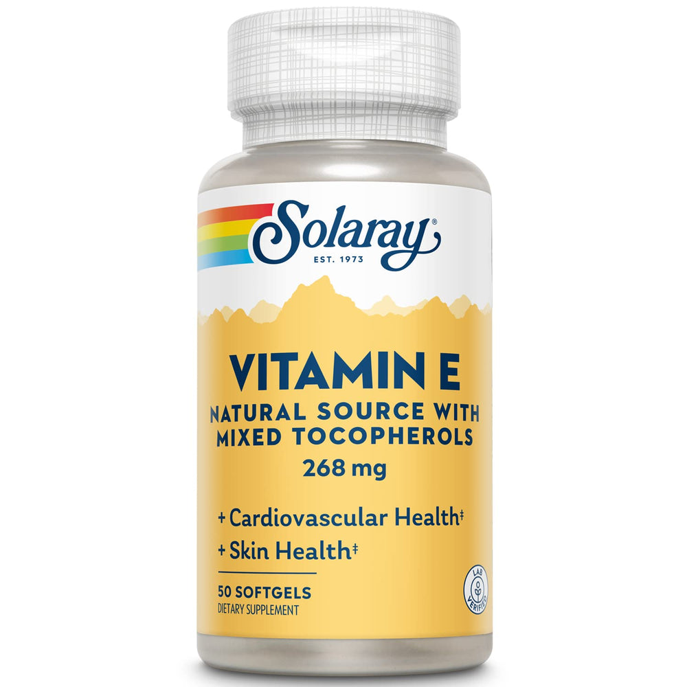 SOLARAY Vitamin E d-Alpha Tocopherol 400 IU bottle front