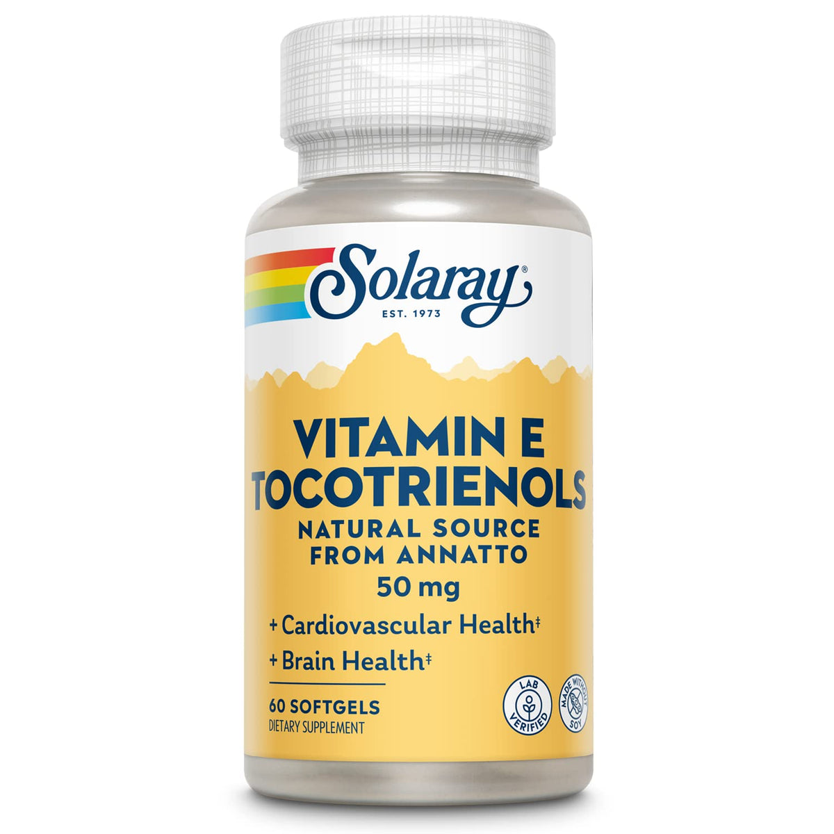 SOLARAY Vitamin E Tocotrienols 50mg bottle front view