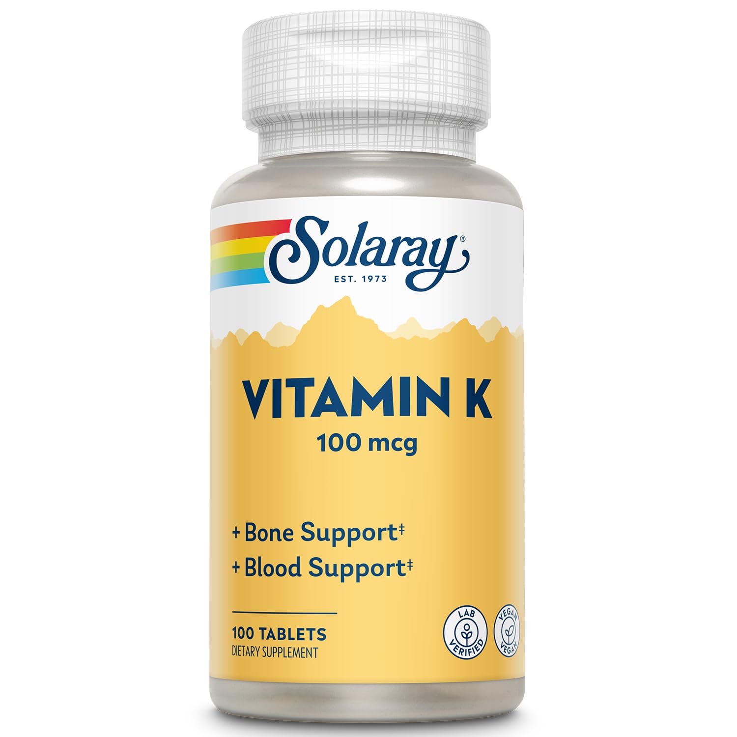 SOLARAY Vitamin K-1 100mcg bottle label