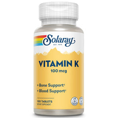 SOLARAY Vitamin K-1 100mcg bottle label