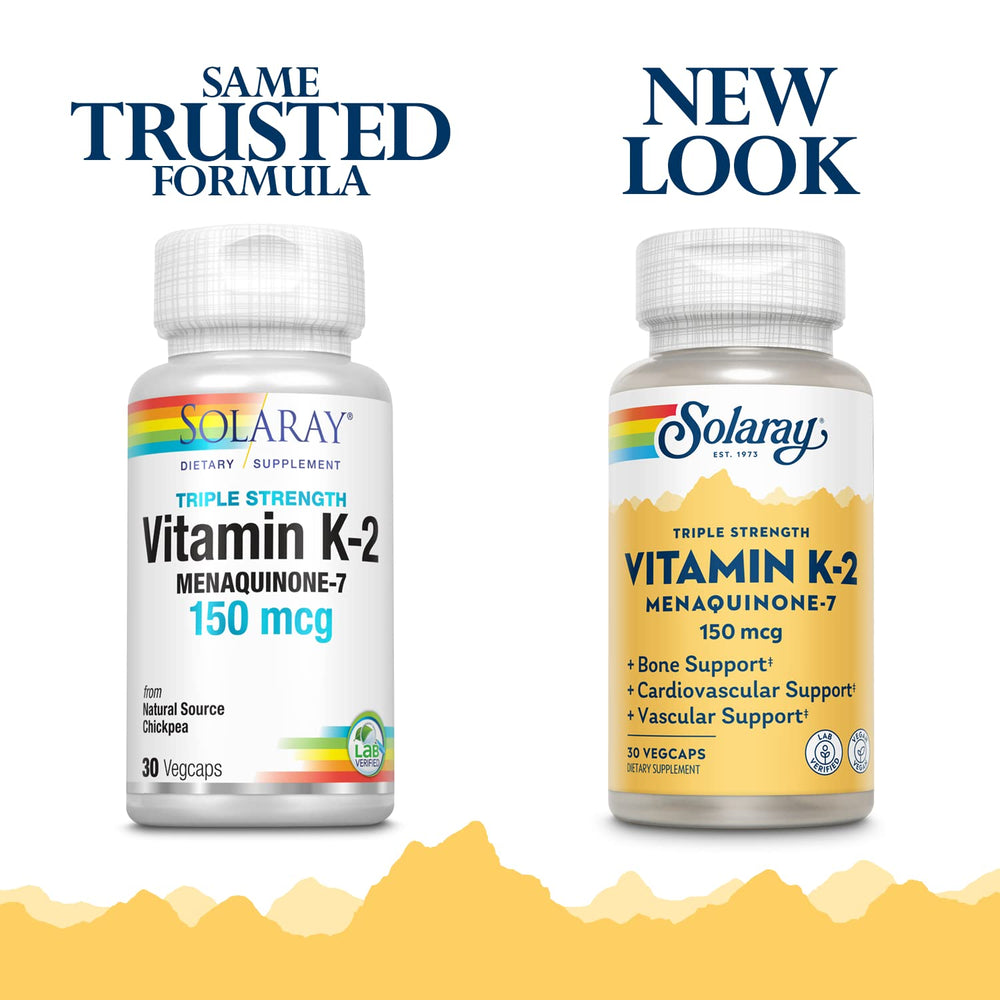 SOLARAY Vitamin K-2 MK-7 150 mcg bottle with label
