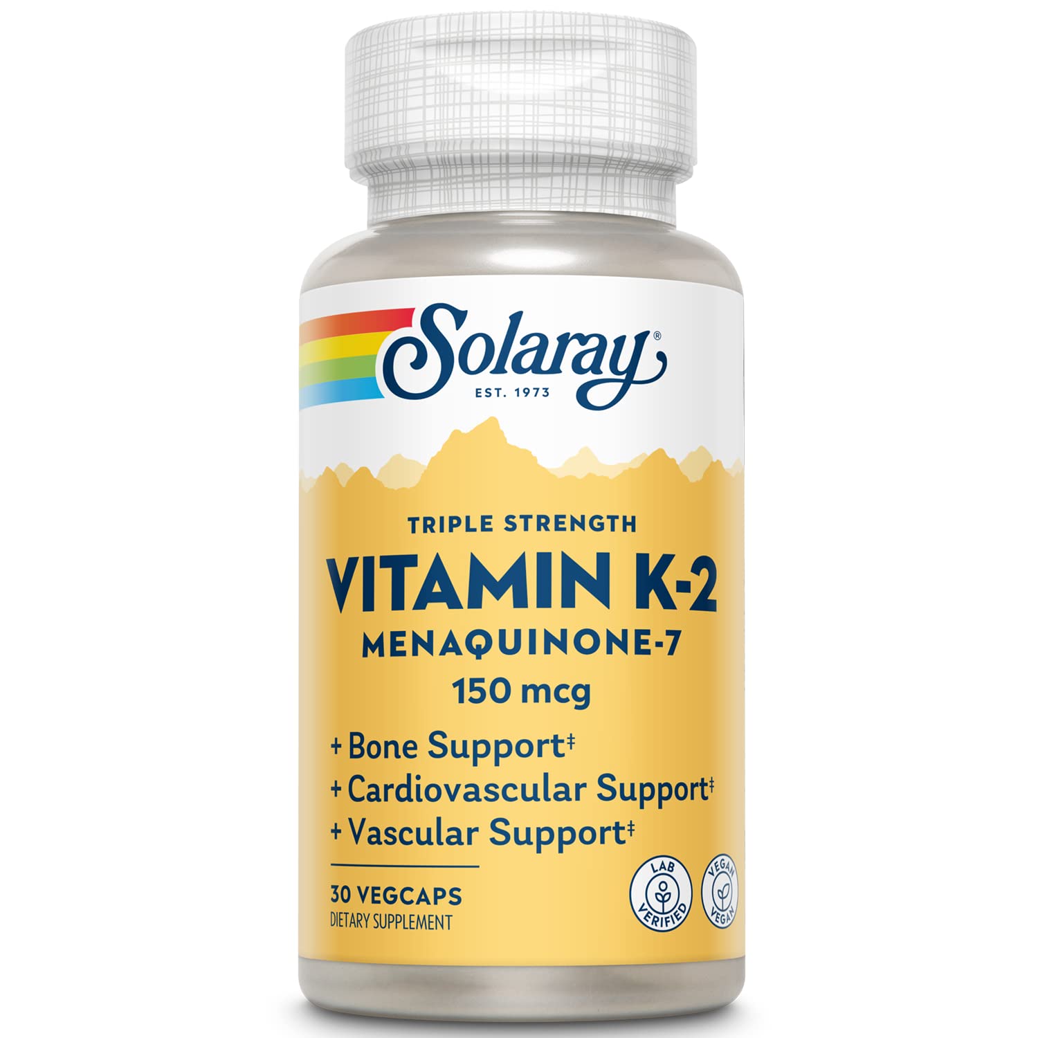 SOLARAY Vitamin K-2 MK-7 150 mcg front view