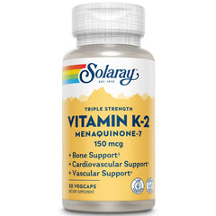 SOLARAY Vitamin K-2 MK-7 150 mcg front view