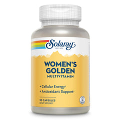 SOLARAY Women's Golden Multi-Vita-min capsules bottle front view