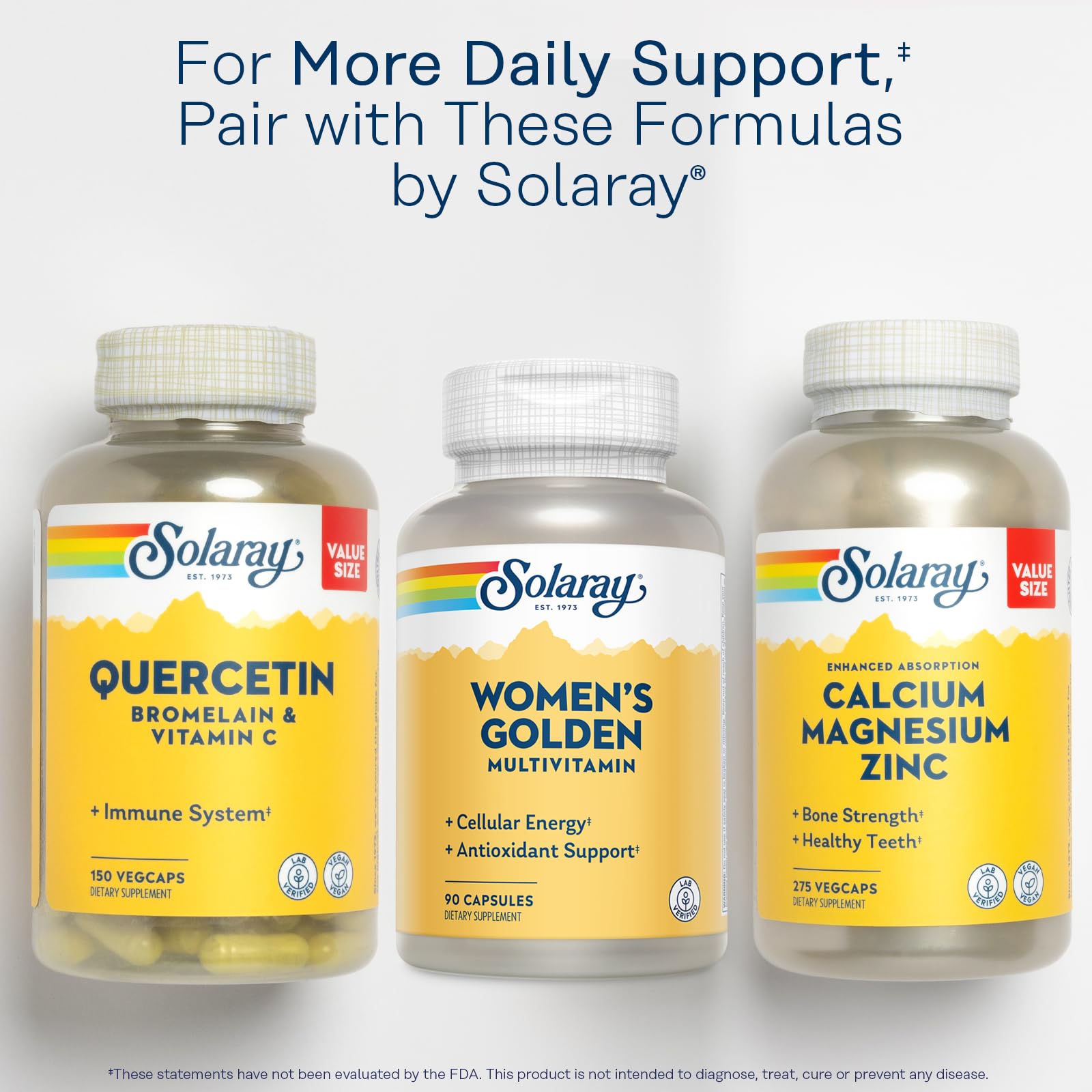 Lifestyle image of a healthy woman with SOLARAY vitamins
