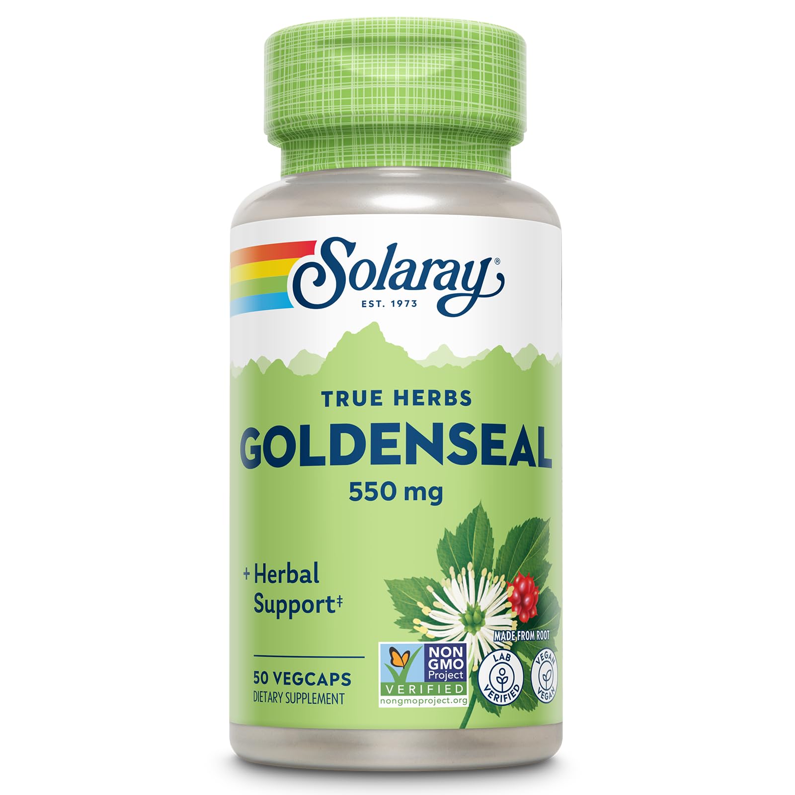 Solaray Goldenseal Root 550mg bottle - front view