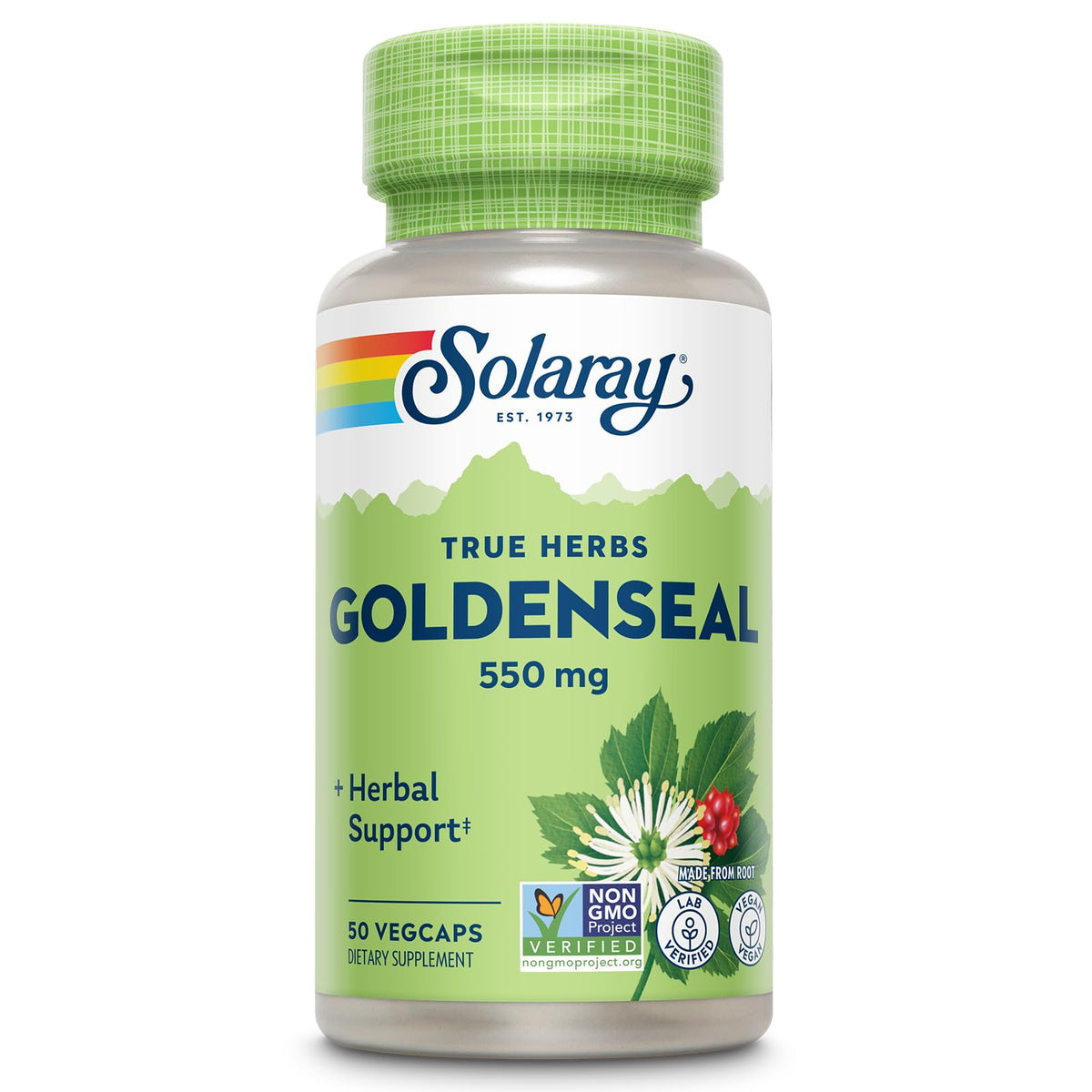 Solaray Goldenseal Root 550mg bottle - front view