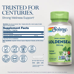 Close-up of Goldenseal 550 mg capsule