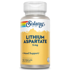 Solaray Lithium Aspartate 5 mg bottle - 100 capsules