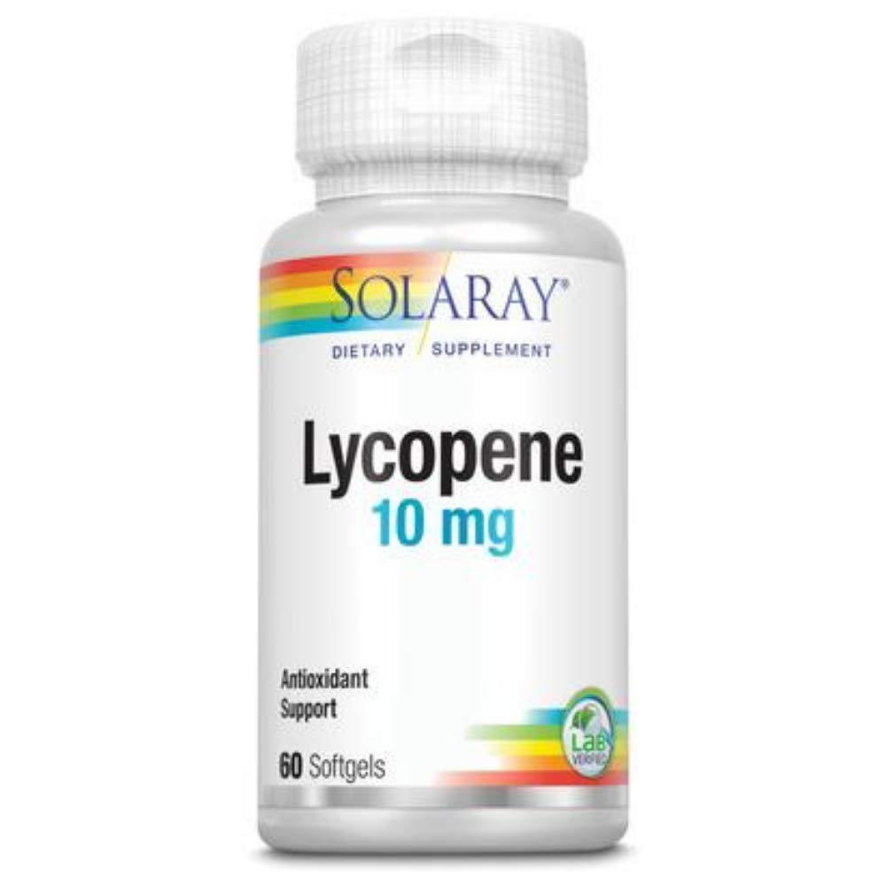 SOLARAY Lycopene Softgel Bottle Plastic 60 Count – 10 mg