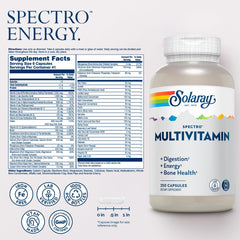 Close-up of the 55+ vitamins, minerals, carotenoids and enzymes concept