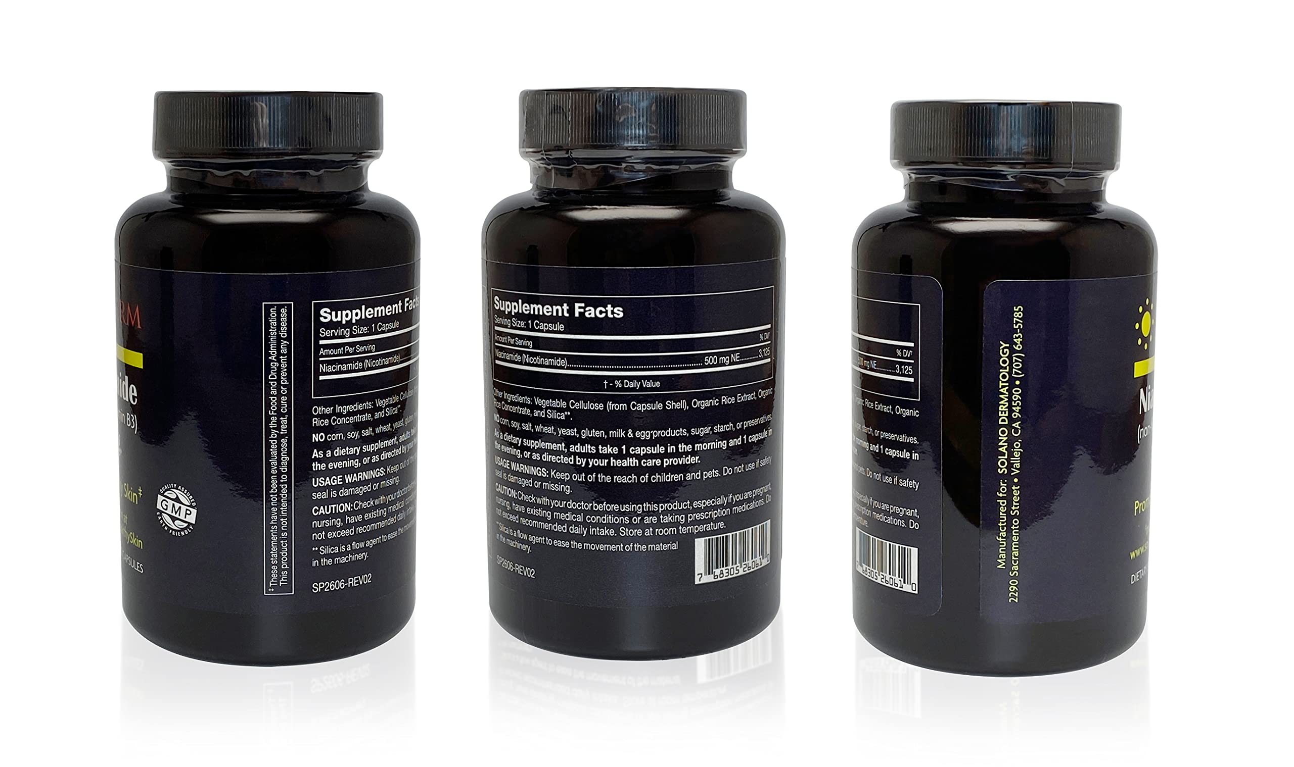 Manufactured in USA in FDA-registered facility with GMP