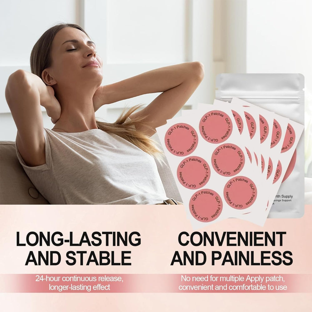 Label highlighting vegan, plant-based GLP-1 patch ingredients