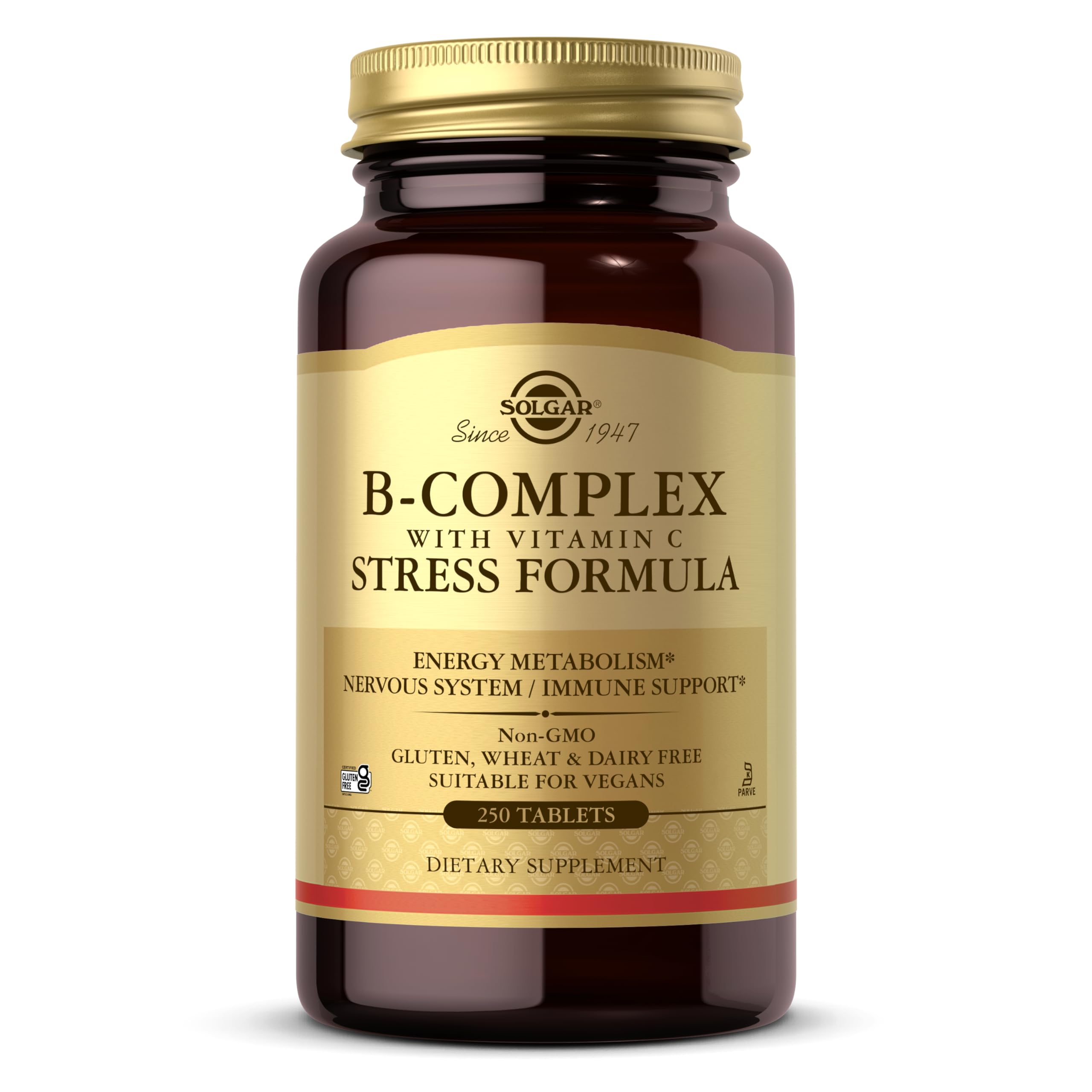 Solgar B-Complex with Vitamin C Stress Formula bottle – 250 tablets (hero image)