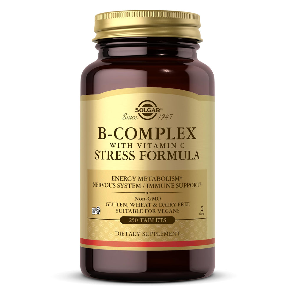 Solgar B-Complex with Vitamin C Stress Formula bottle – 250 tablets (hero image)