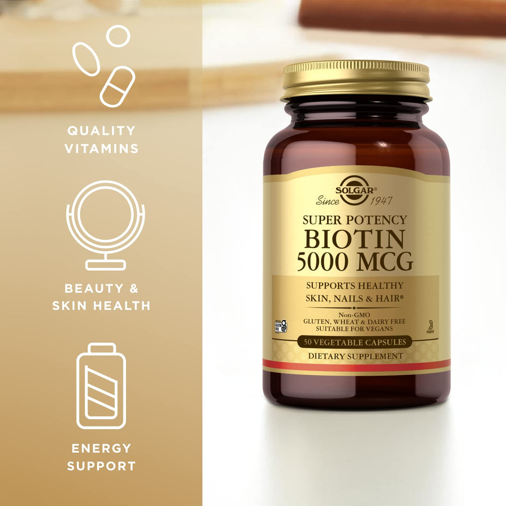 Solgar Biotin 5000 mcg 2-pack usage directions