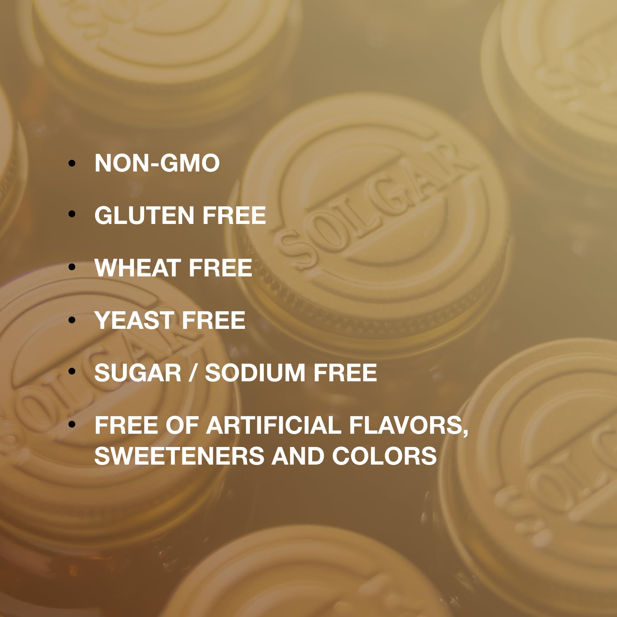 Solgar 3-pack packaging and serving information