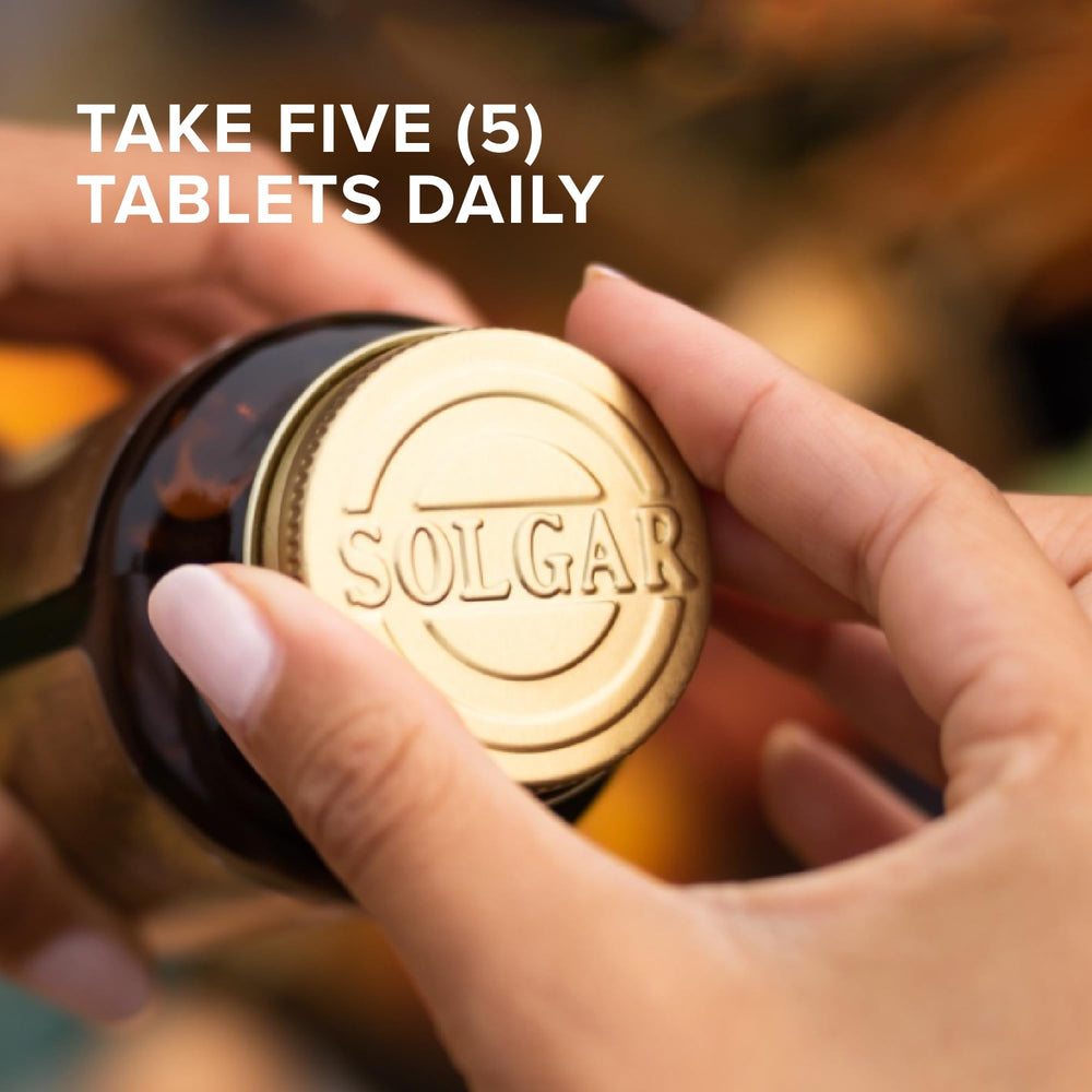 Close-up of Solgar Calcium Magnesium Citrate label