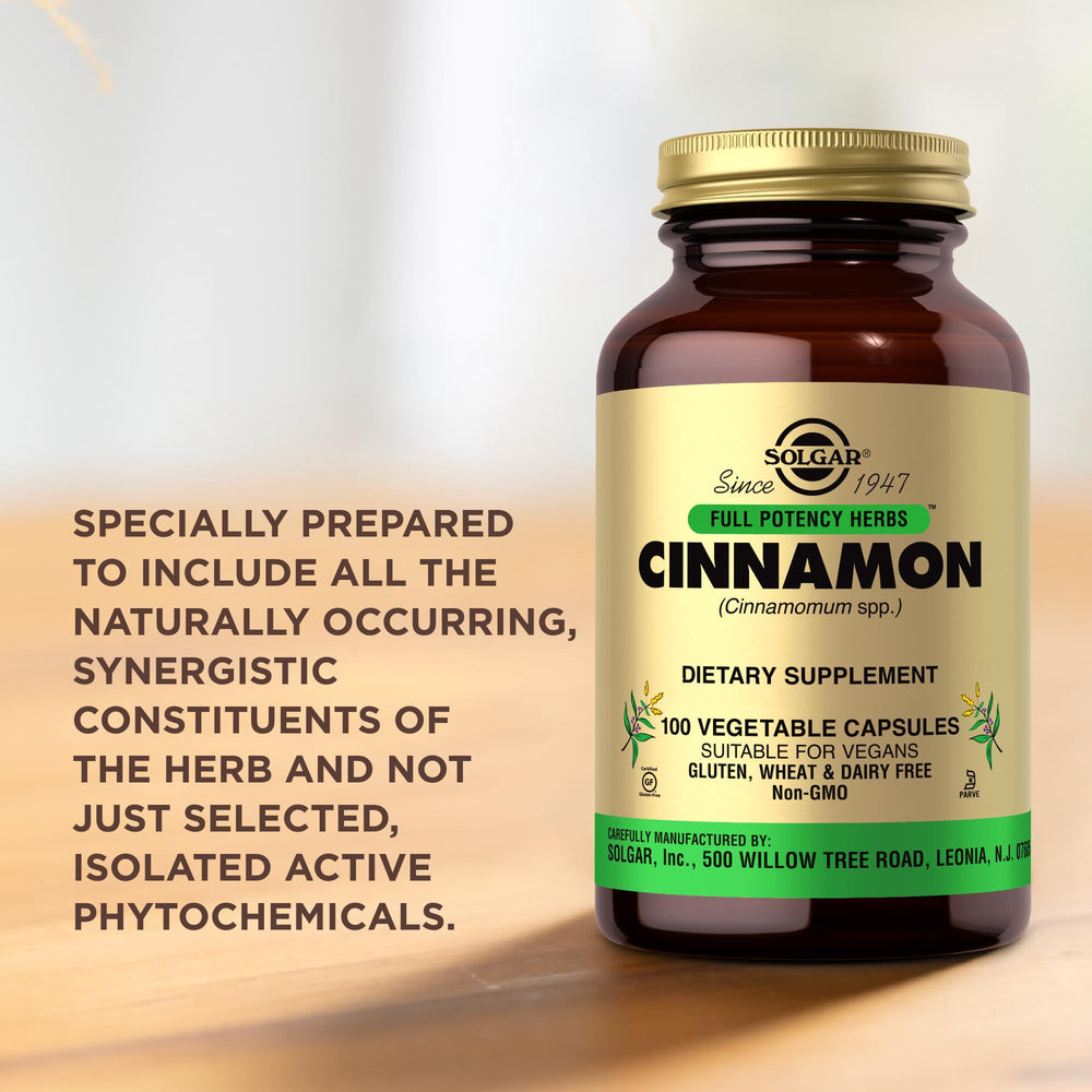 Solgar Cinnamon box and bottle