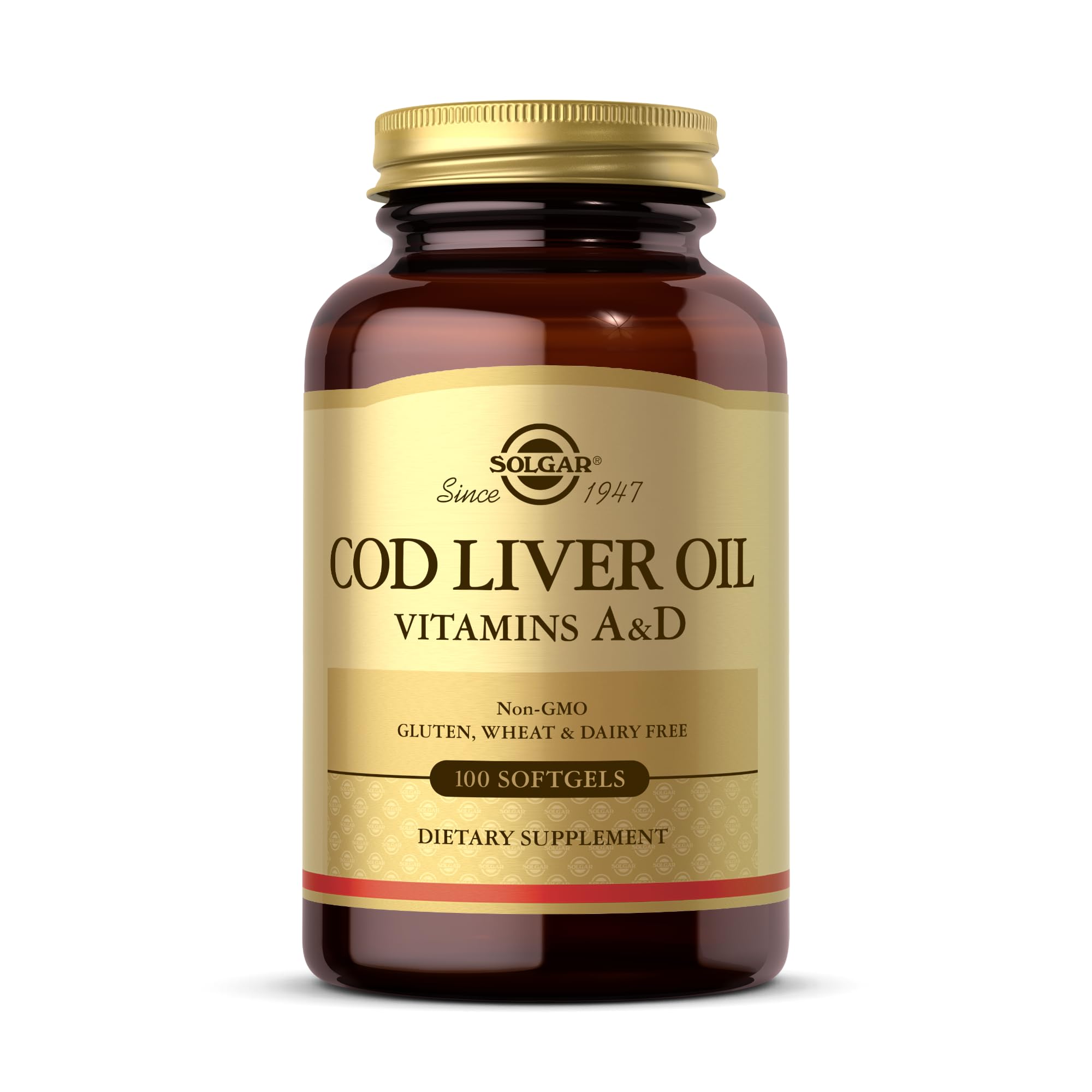 Solgar Cod Liver Oil 100 softgels bottle