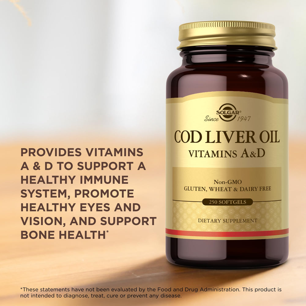Health benefits of vitamins A and D from Solgar Cod Liver Oil