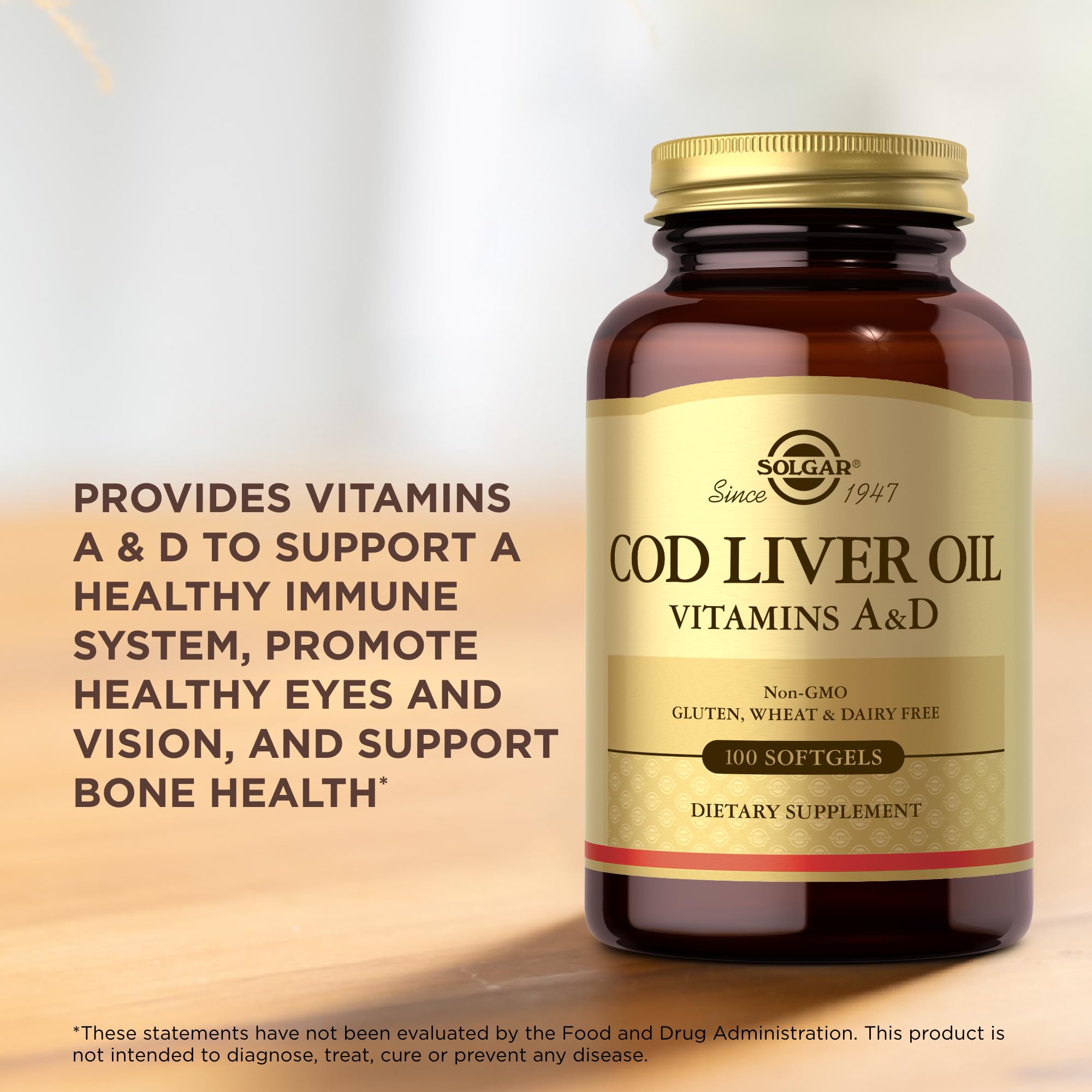 Gluten-free and non-GMO cod liver oil packaging
