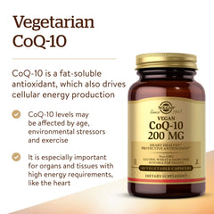 Solgar CoQ-10 heart healthy benefits graphic