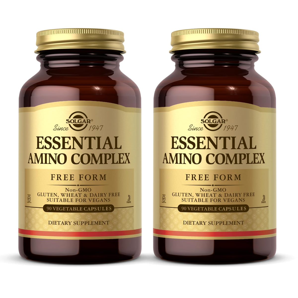 Solgar Essential Amino Complex bottle and packaging - 180 servings