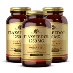 Solgar Flaxseed Oil 1250 mg bottle with 100 softgels