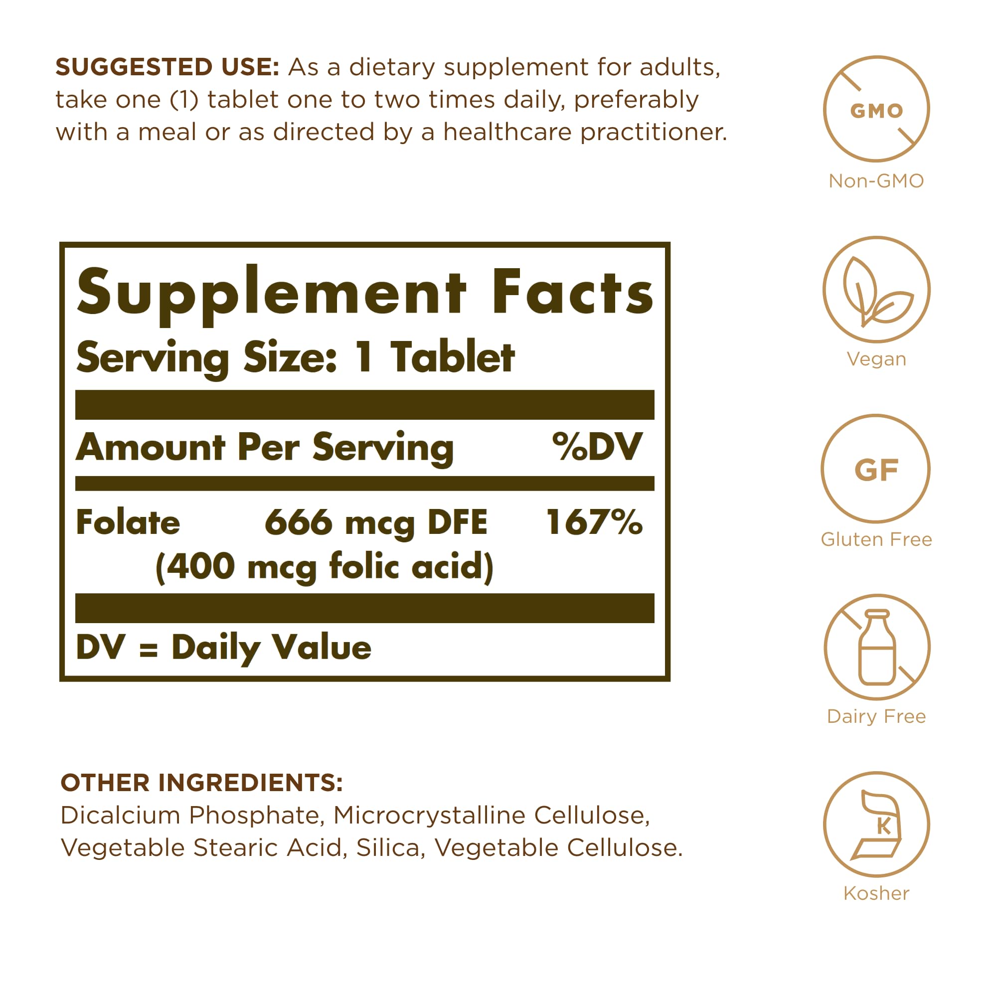 Prenatal support folate supplement by Solgar