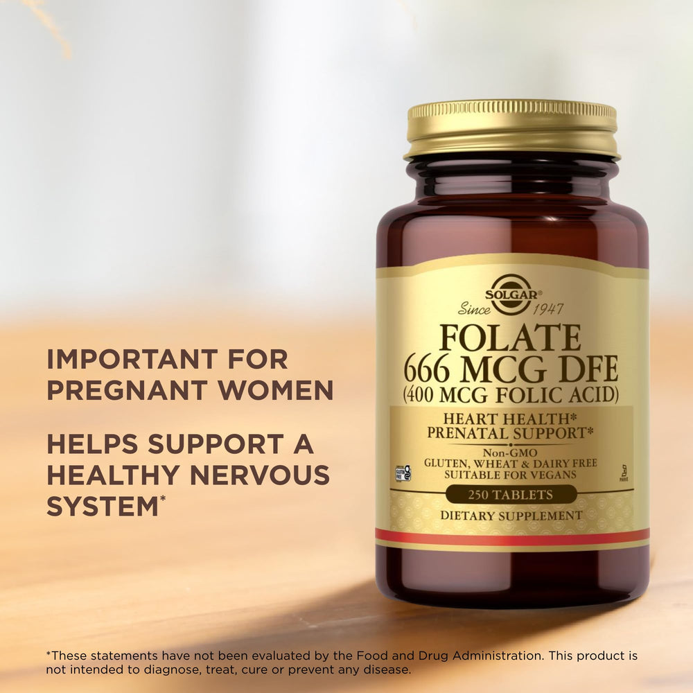 Folate supports healthy homocysteine levels and nervous system health