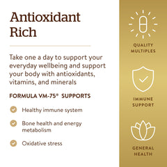 Solgar Formula VM-75 bottle close-up