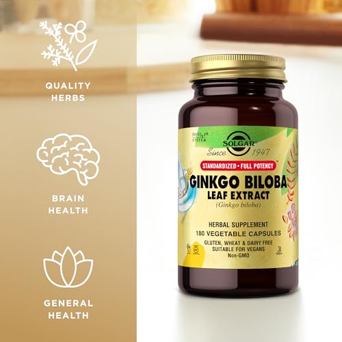 Solgar Ginkgo Biloba bottle on white background
