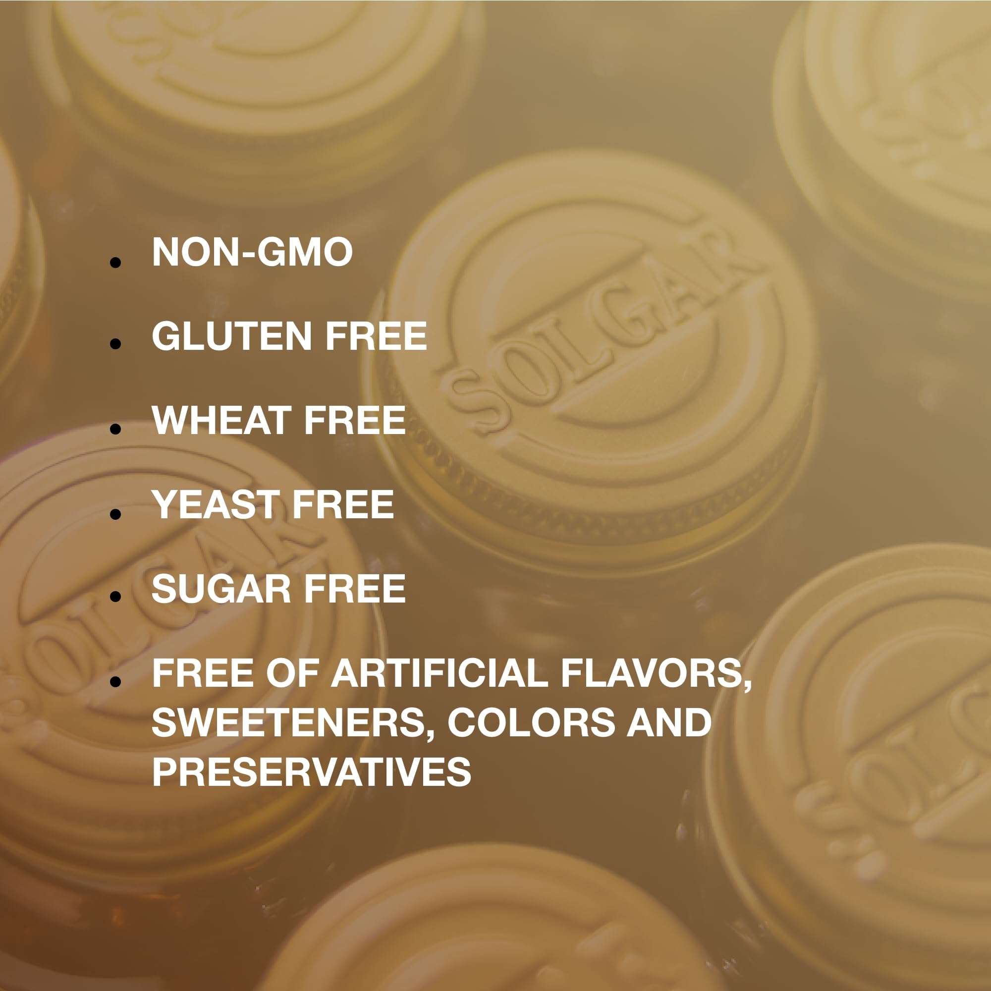 Solgar Glucosamine Hyaluronic Acid Chondroitin MSM tablets close-up