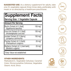 Close-up of Solgar Herbal Water Pill label