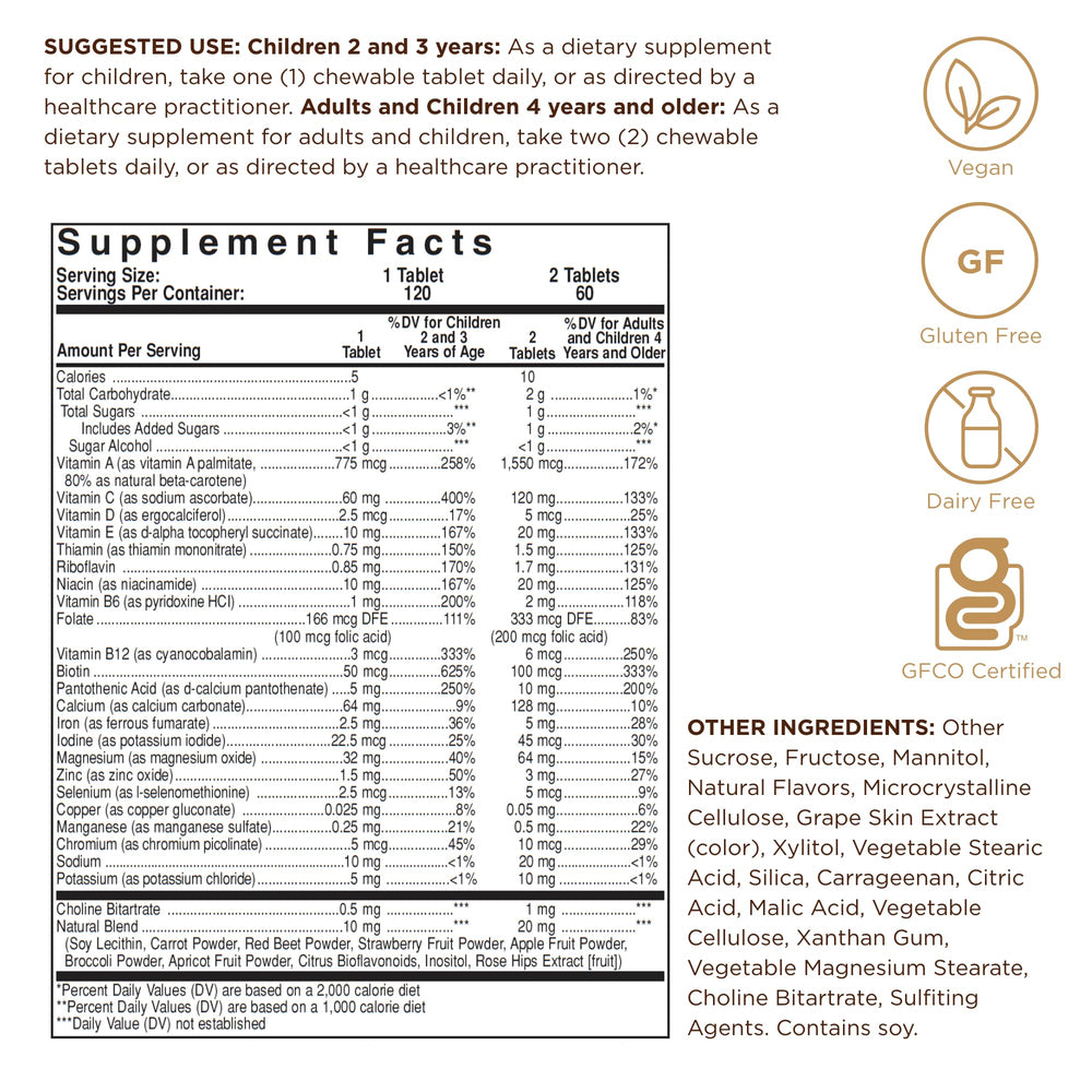 Solgar Kangavites Bouncin' Berry 120 chewable tablets pack shot