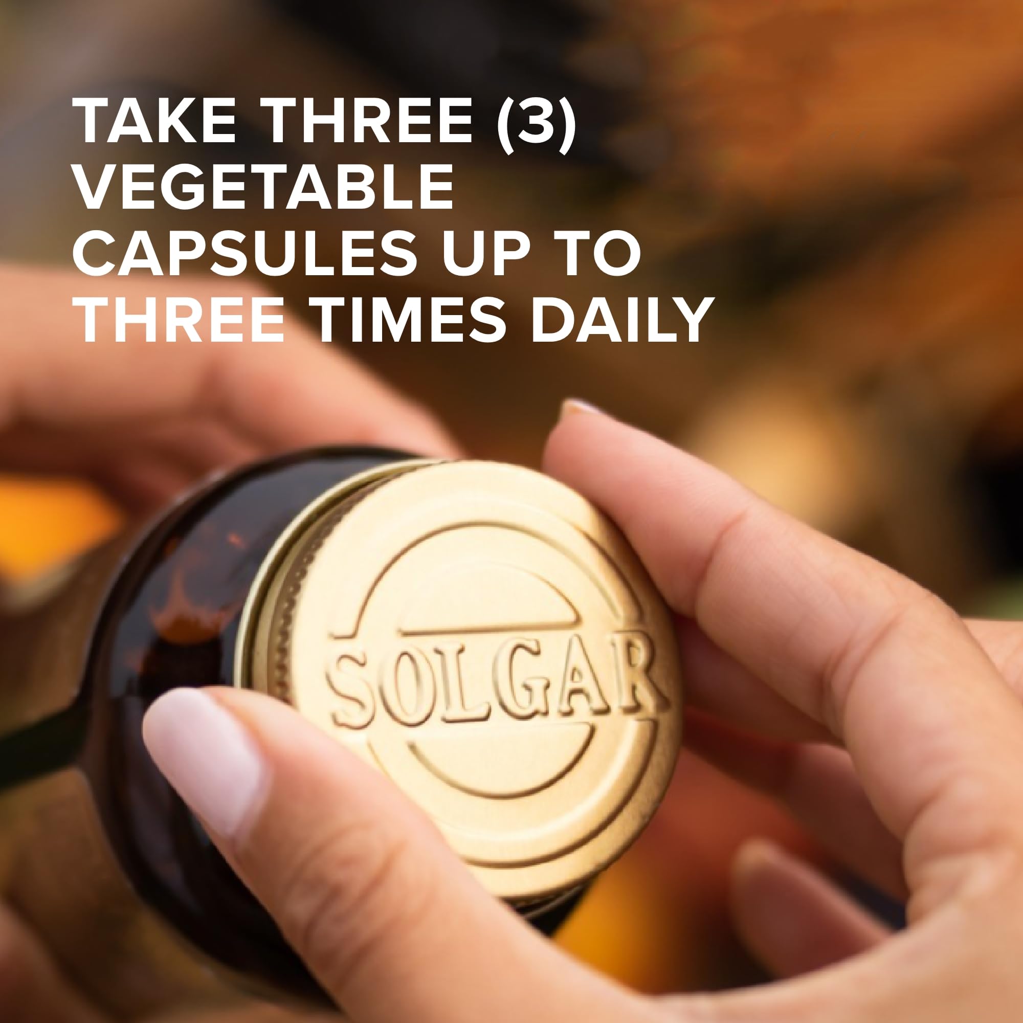 Nutritional facts panel on Solgar bottle